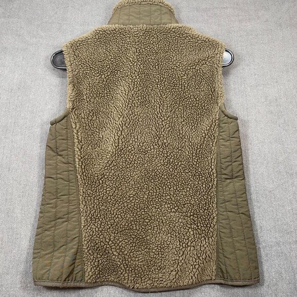 Patagonia Synchilla Womens Full Zip Fleece Vest Olive Green Logo Size Small - Picture 3 of 13